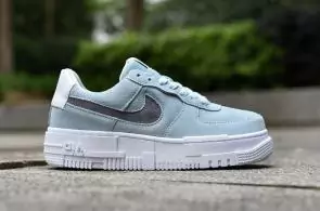 chaussures pour femme homme nike air force 1 pixel leather green